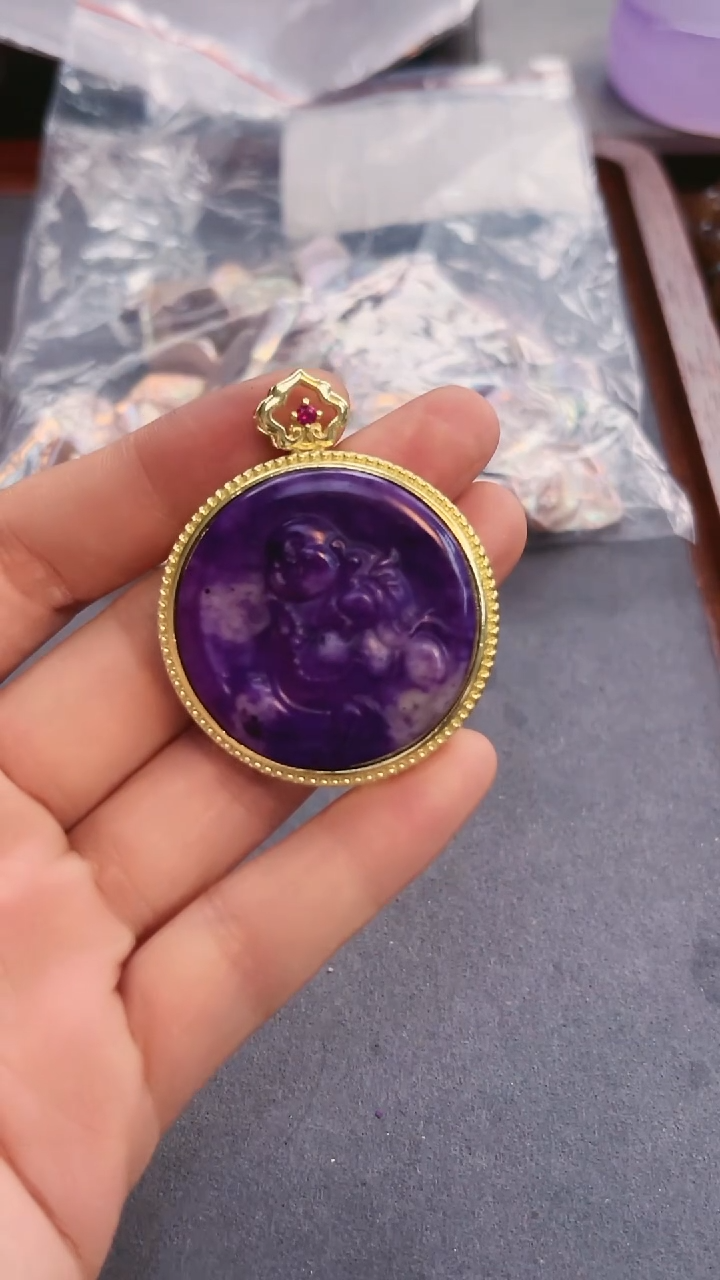 3085号精品紫色吊坠