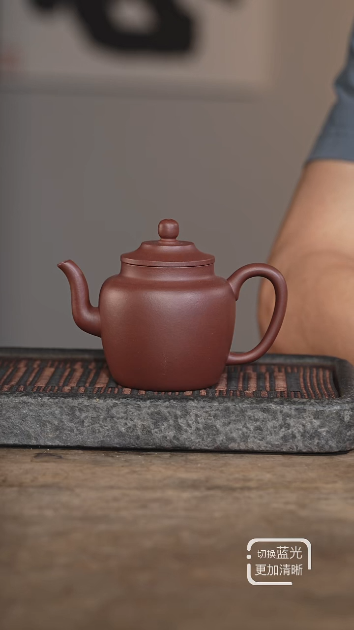 茶壶紫砂微瑕黄龙山鸡窝紫泥孟臣宫灯220毫升