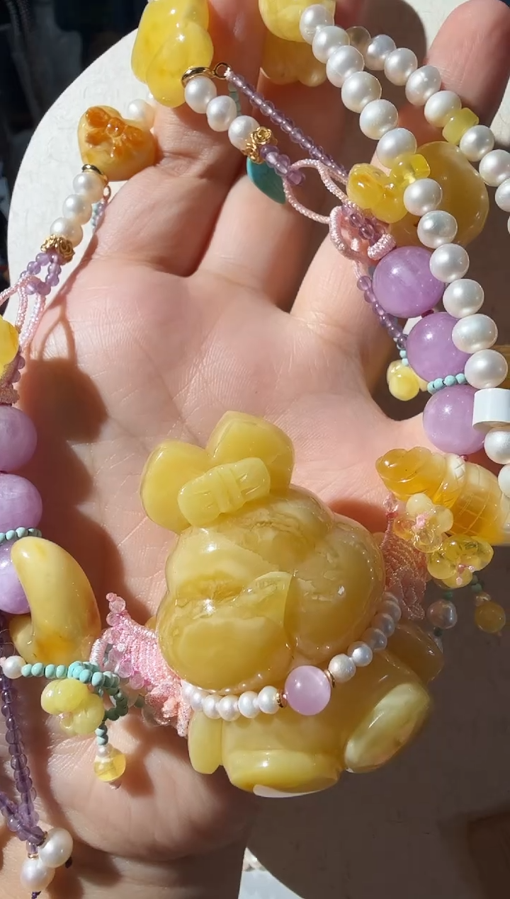 【闪购商品】蜜蜡颈饰未镶嵌蜜蜡小兔项链