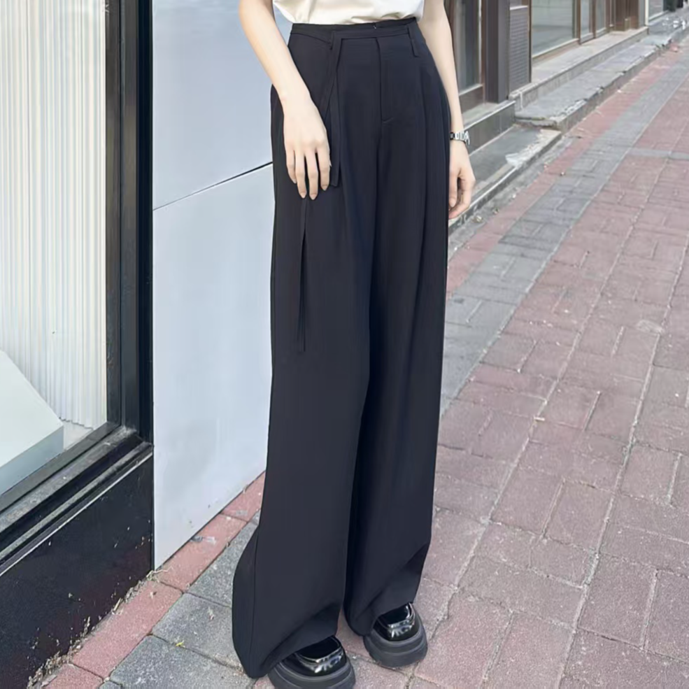 思慕缇高腰直筒裤