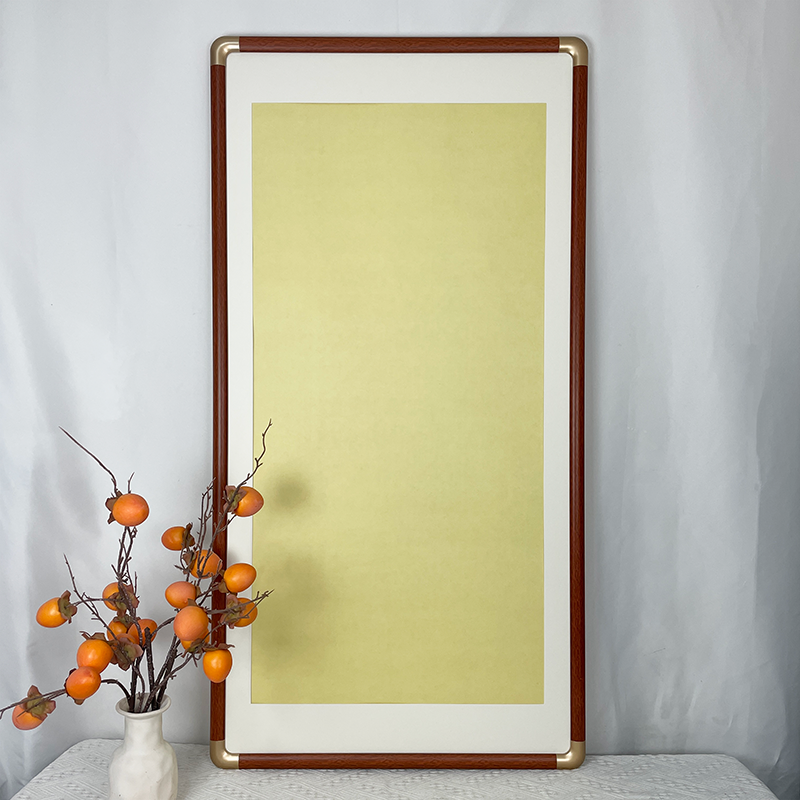60*120内径仿铜角圆角宣纸画框  胡桃色 花梨色