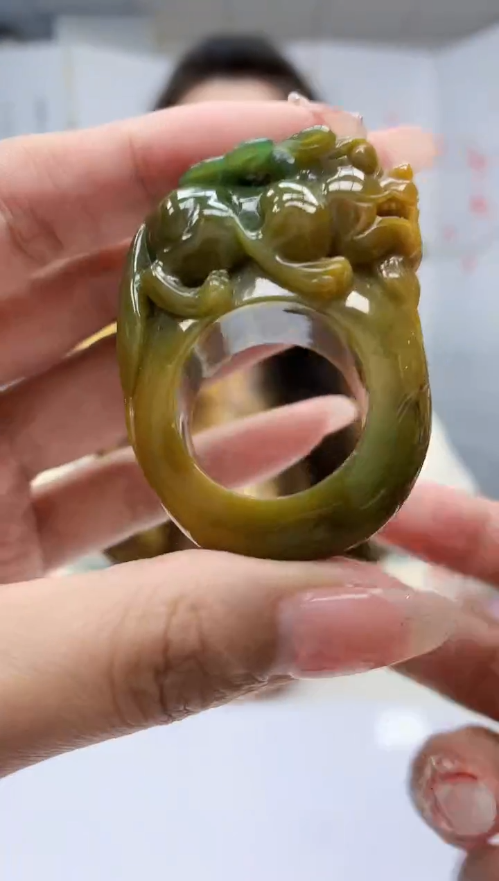 【闪购商品】定制翡翠未镶嵌4989mm-毛货挂件戒指156