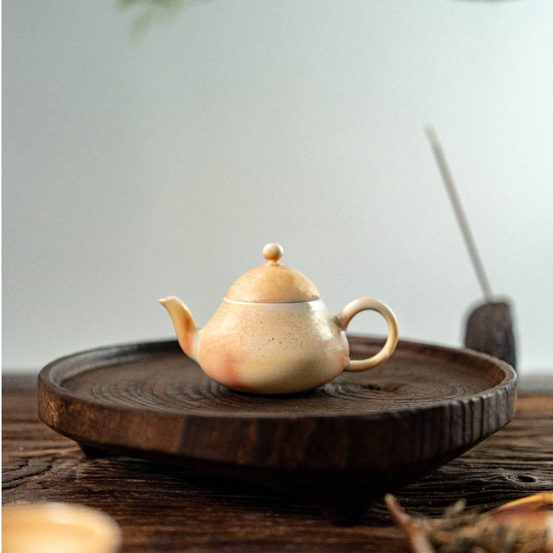 新品手工茶壶泡茶壶高白泥柴窑裸烧茶具精致女孩专属旅行便捷