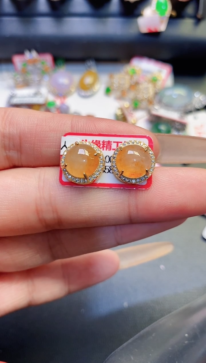 银S925镶嵌戒指翡翠天然
