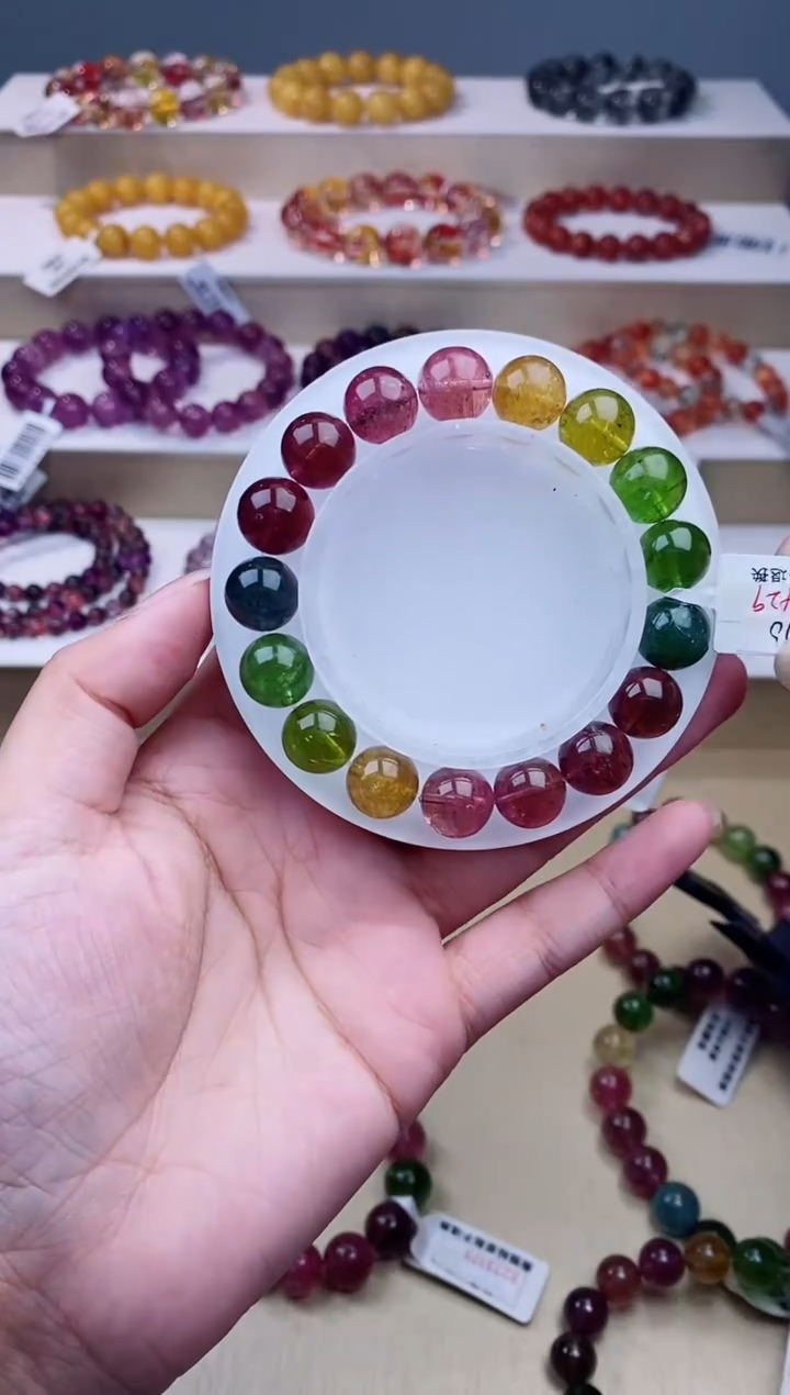 未镶嵌手链碧玺色标碧玺11m+