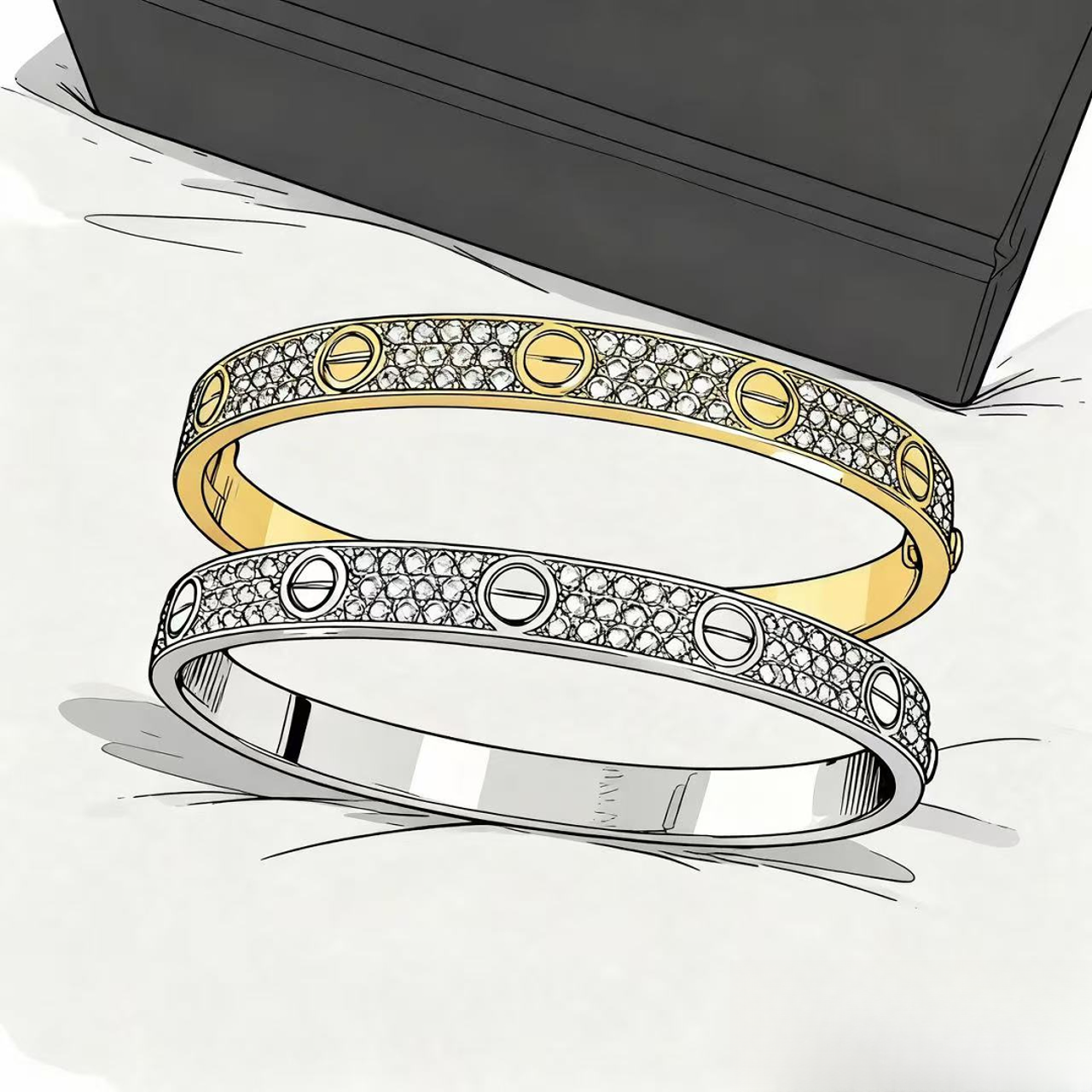 合金手镯 合金手镯 CNC精工满天星经典手镯