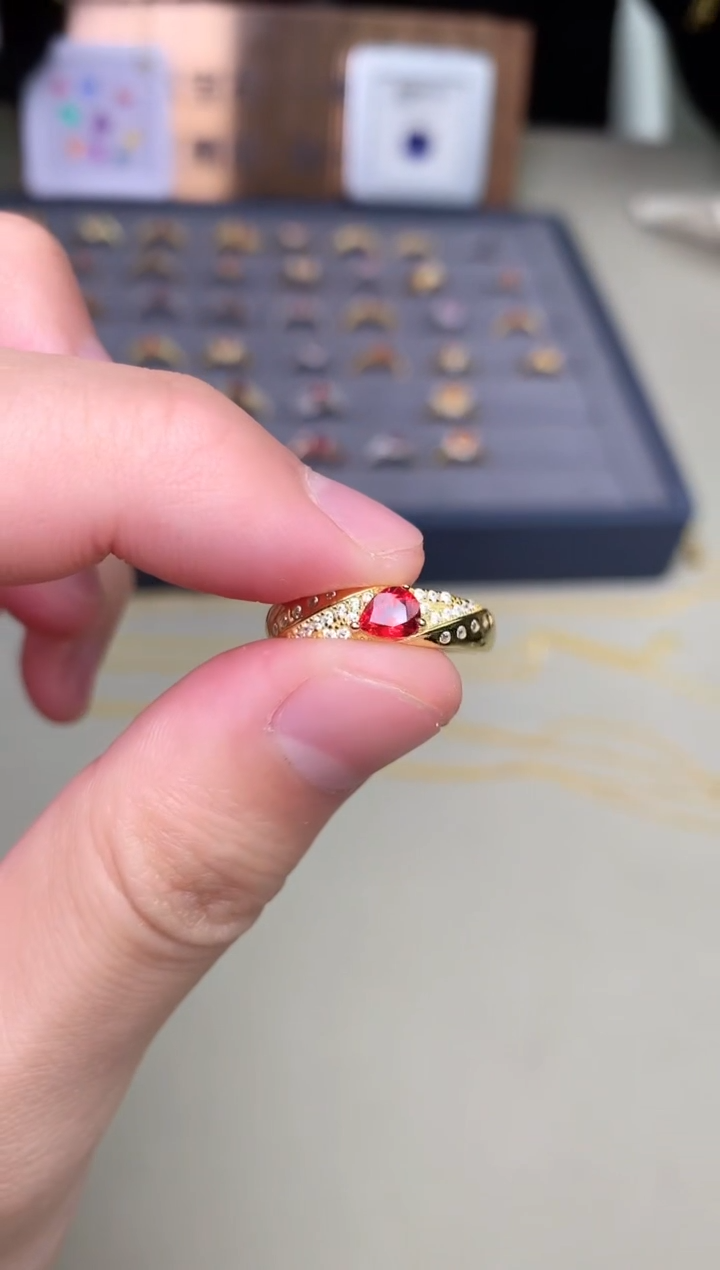 【闪购商品】蓝宝石戒指银S925镶嵌戒指