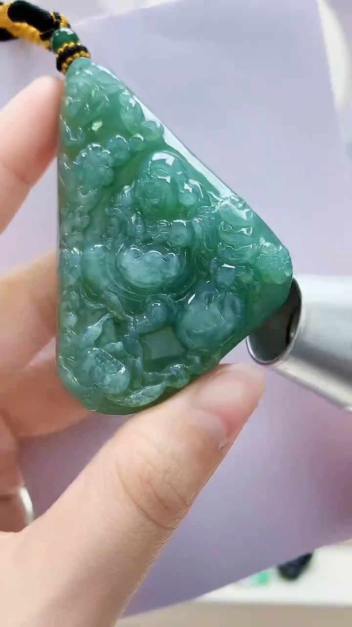 未镶嵌定制翡翠5060lr-毛货挂件12