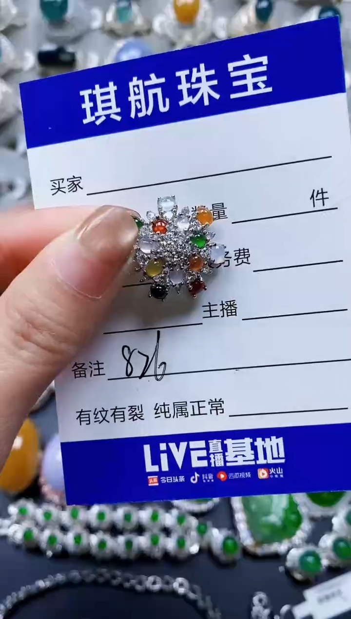 【闪购商品】翡翠颈饰银S925镶嵌0826