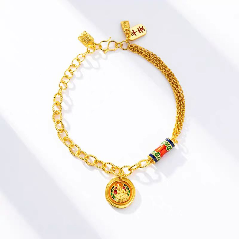 （安心专属）潮流18k 菩萨祥云手链 气质复古