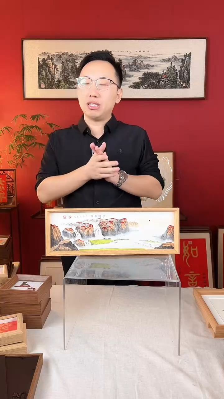 【闪购商品】国画鸿运当头15*42厘米纯手绘国画摆台