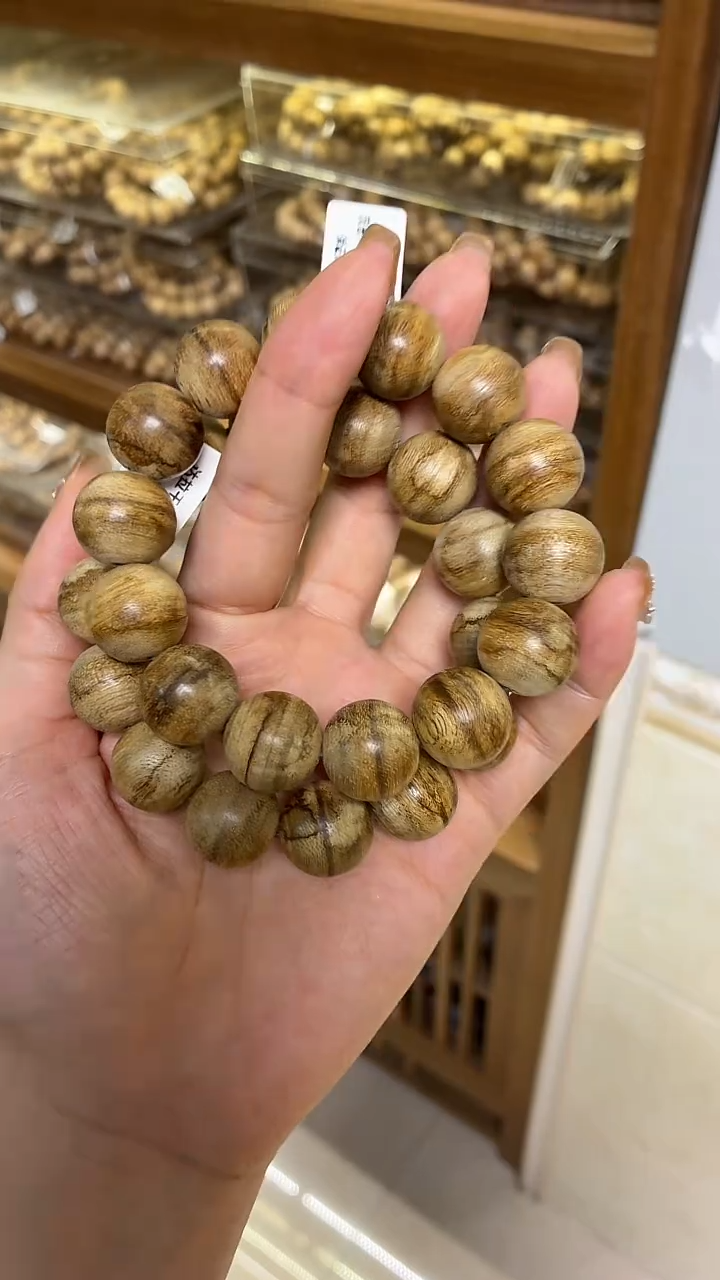 沉香手串达拉干圆珠单圈1.7虎斑多样性发其一