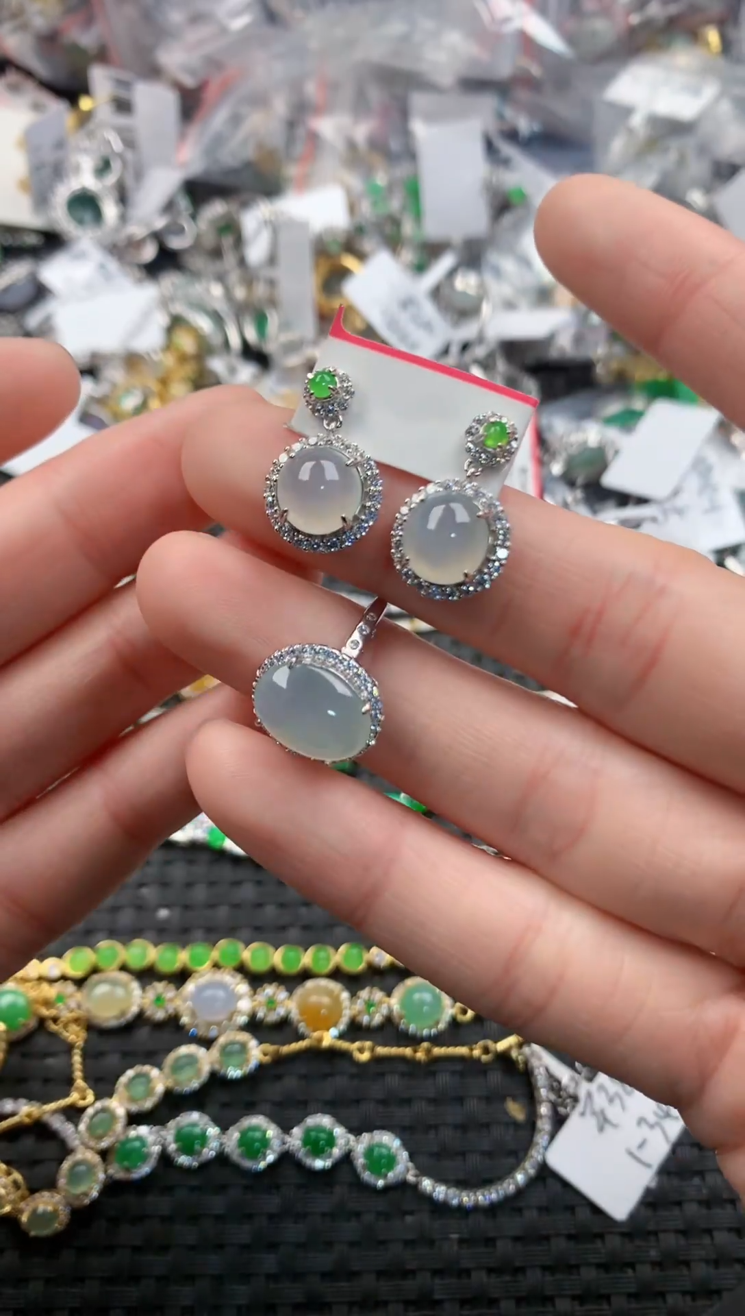 银S925镶嵌戒指翡翠111   2