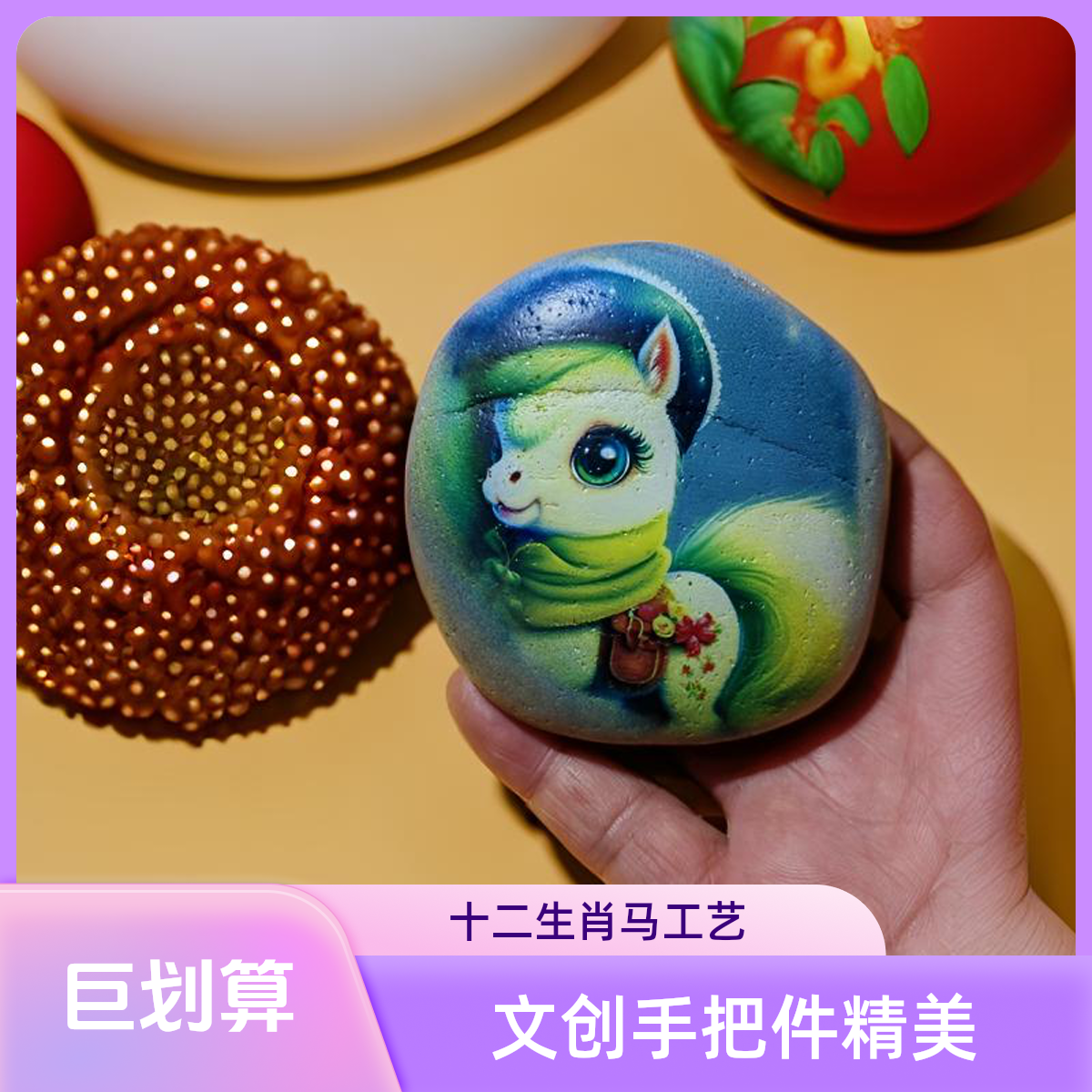 桌面摆件家居饰品工艺品文创品手把件生日礼物爱情礼物十二生肖马