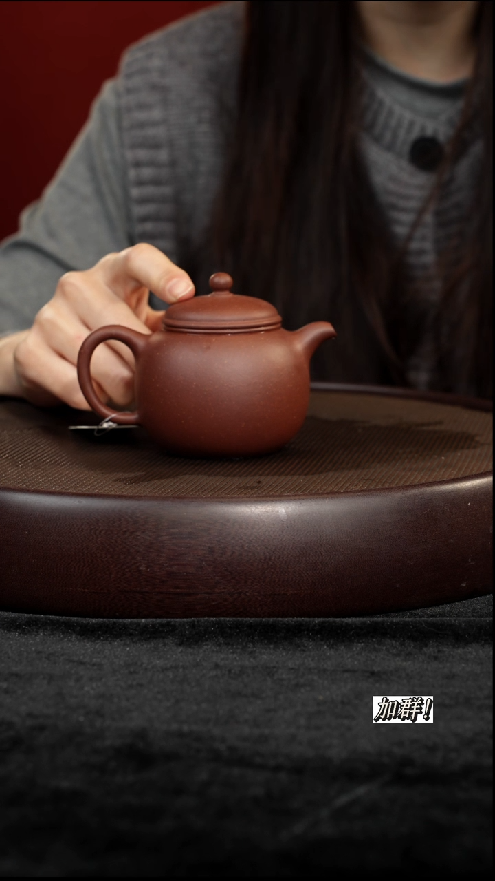 茶壶紫砂ZJ809868熟栗色紫泥匏樽150c