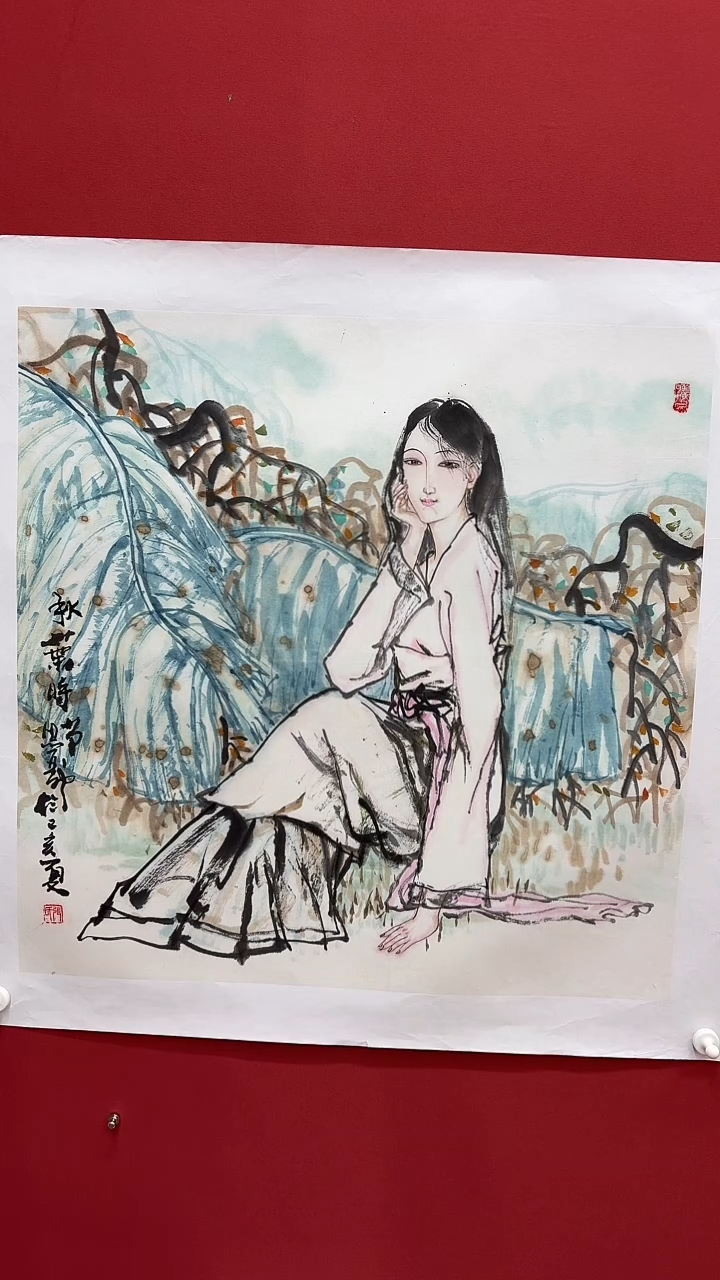 国画手绘原稿-张思俭-仕女-4平尺