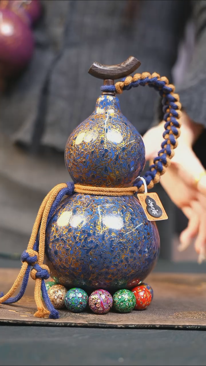 【闪购商品】XE244漆艺酒葫芦不包手串及旋转底座