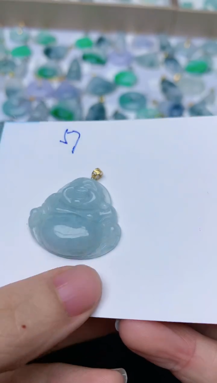 【闪购商品】翡翠颈饰18K金镶嵌天然翡翠A货    