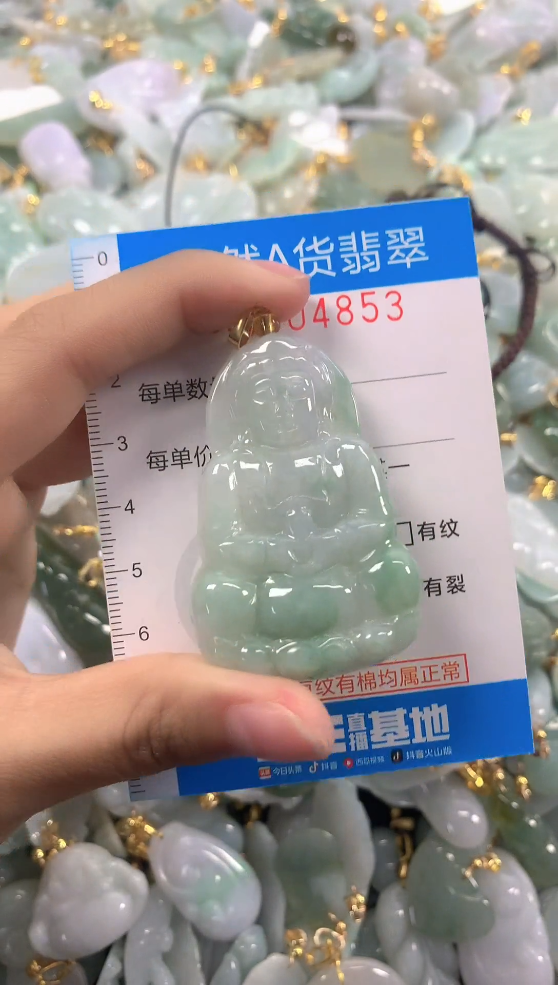 颈饰未镶嵌翡翠净货挂件-4853