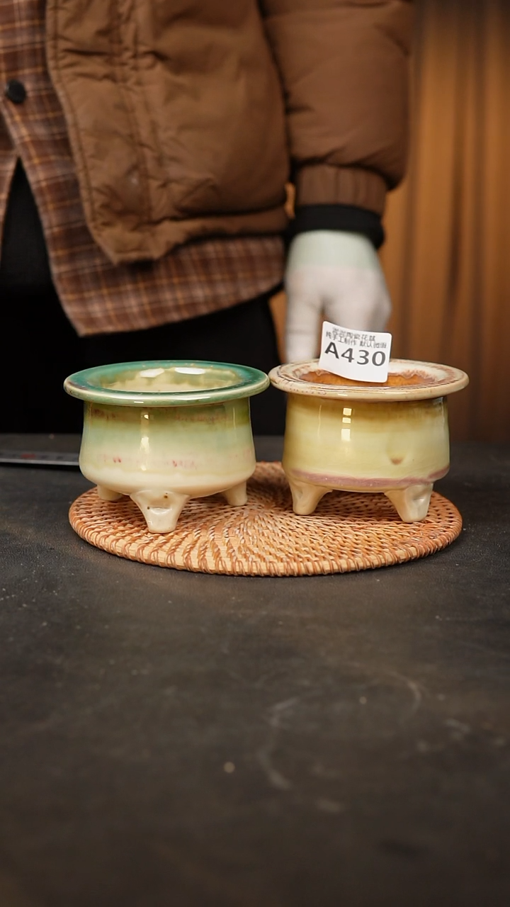 【闪购商品】瓷片430微瑕，泥泥手工花盆