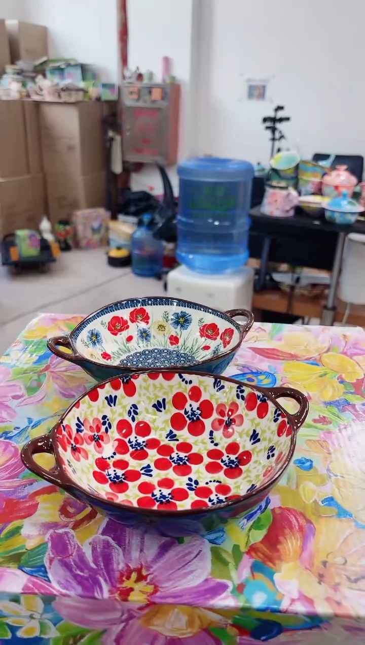 美人/粉黛-双耳碗（小号）两个装