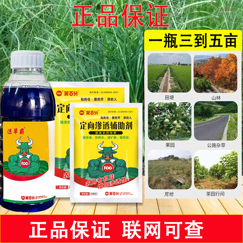 翼百分速草霸高浓缩牛筋草小飞蓬果园茶园田梗专用混产肥