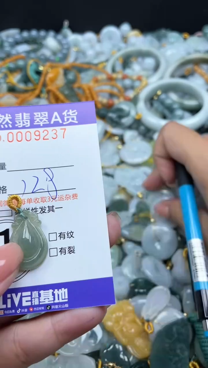 翡翠未镶嵌颈饰09237