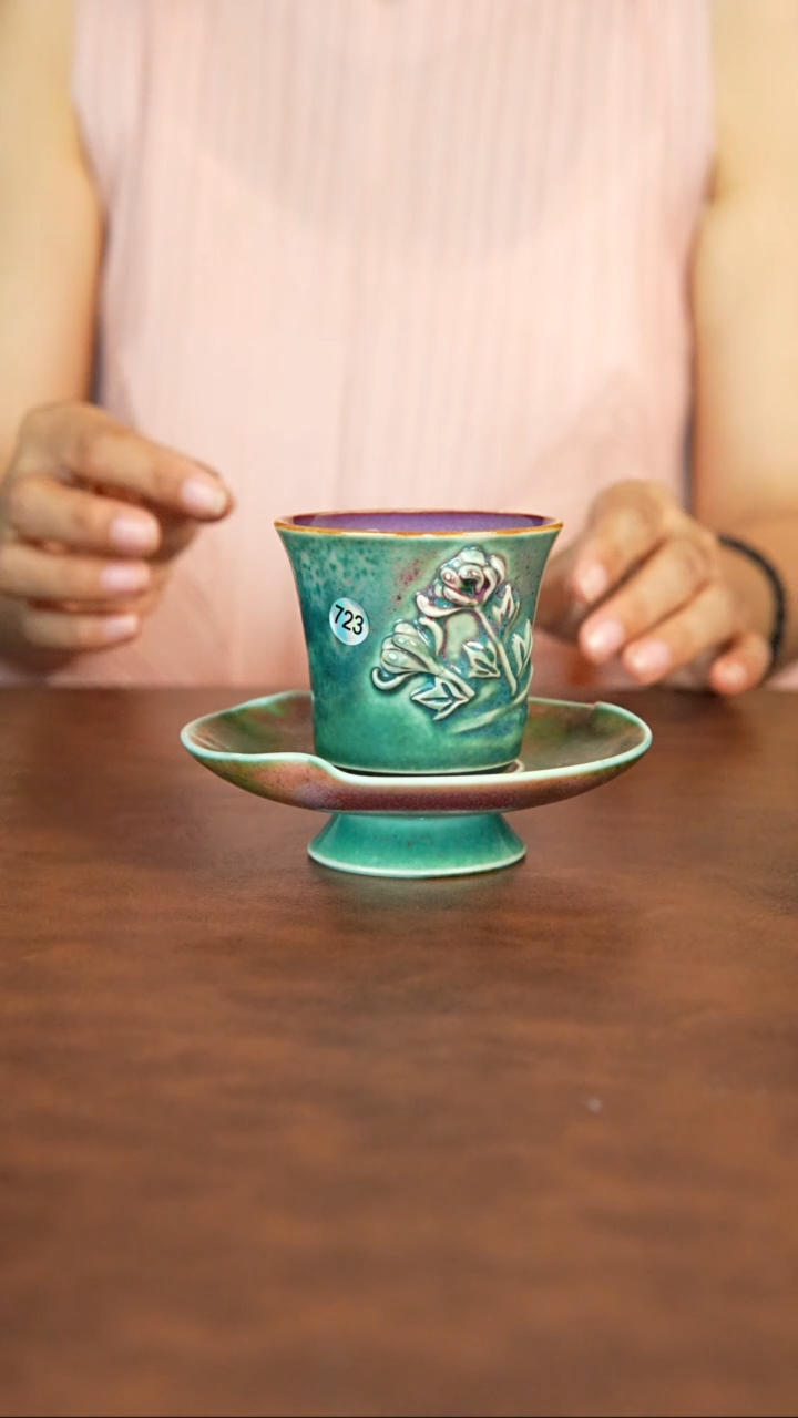 723号/郭义兴老师礼盒装原矿原产地钧瓷茶具