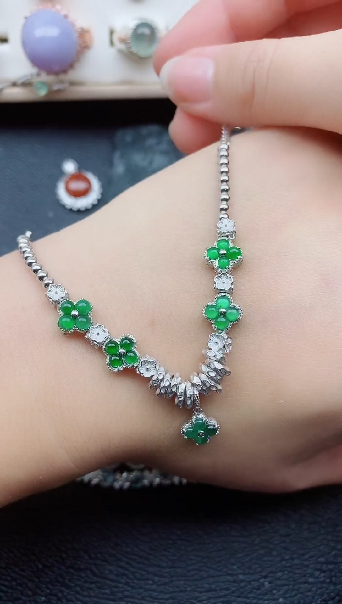 【闪购商品】翡翠戒指银S925镶嵌11111