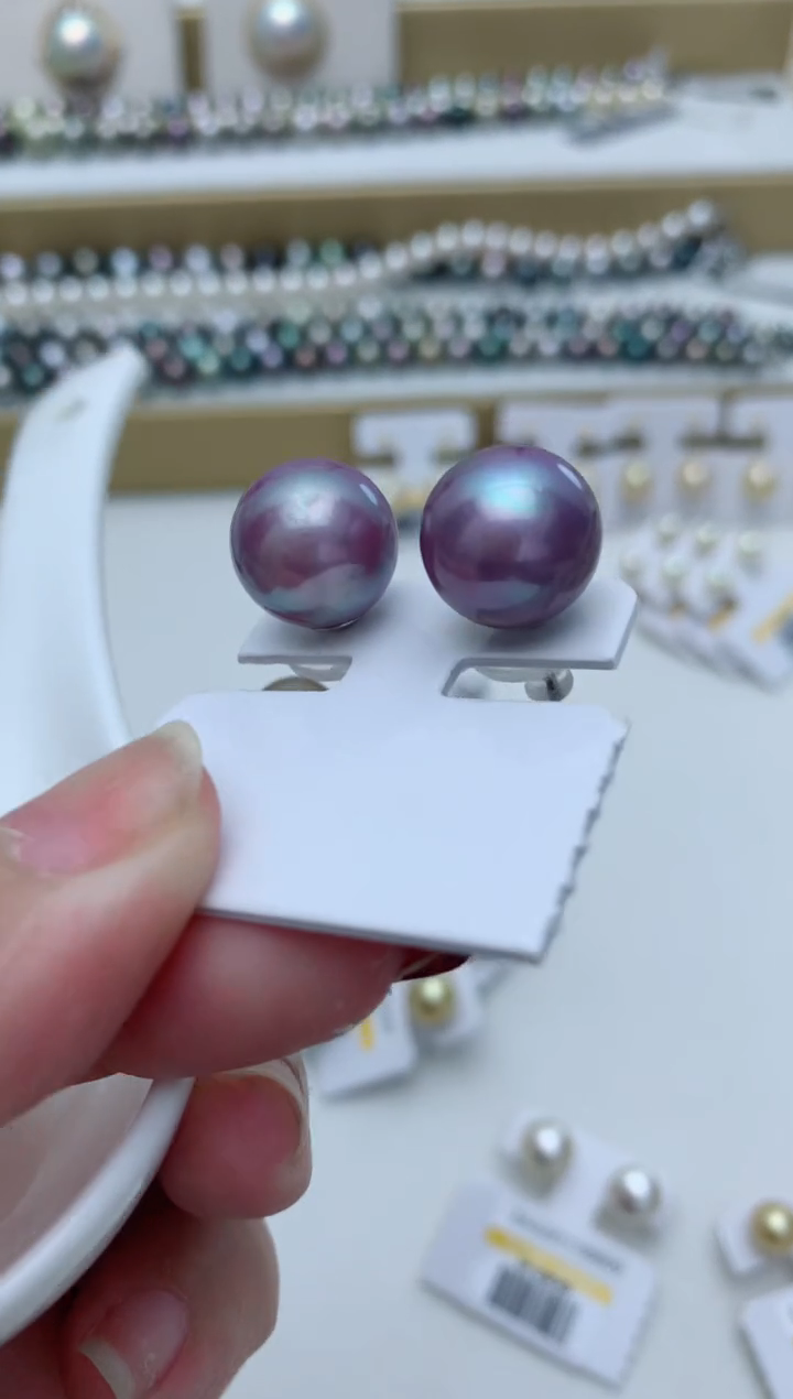 【闪购商品】淡水珍珠耳饰银S925镶嵌e42 