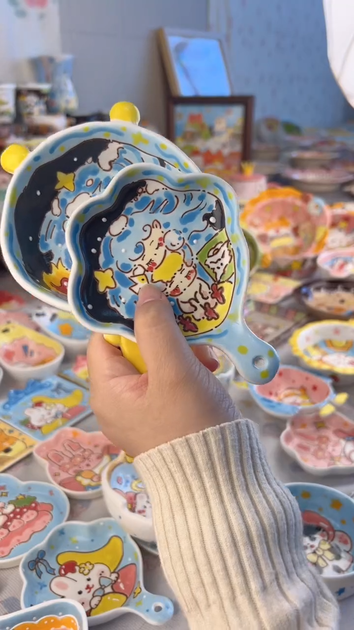 摆件陶o**o景德镇陶瓷手绘微瑕