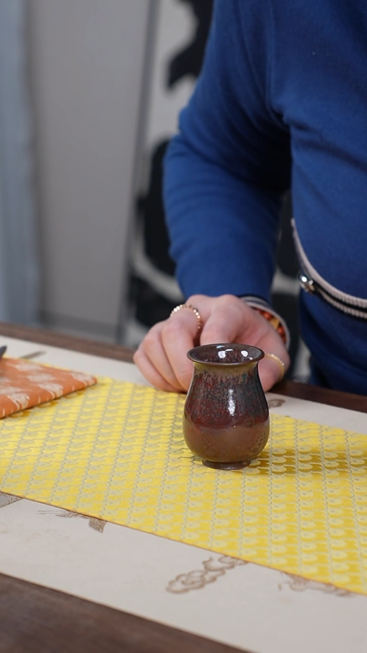 【闪购商品】钧窑幻彩花瓶茶杯