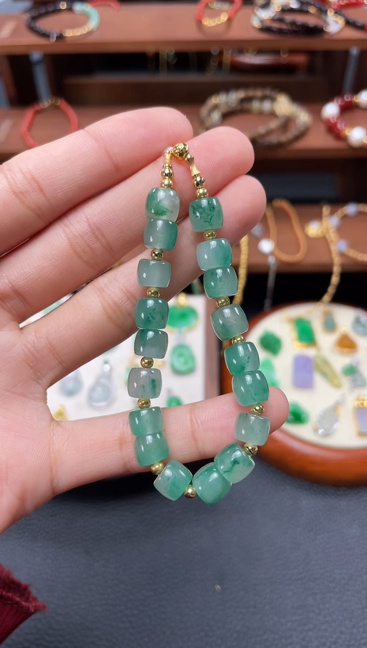 【闪购商品】石英质玉套链未镶嵌一个  JK642