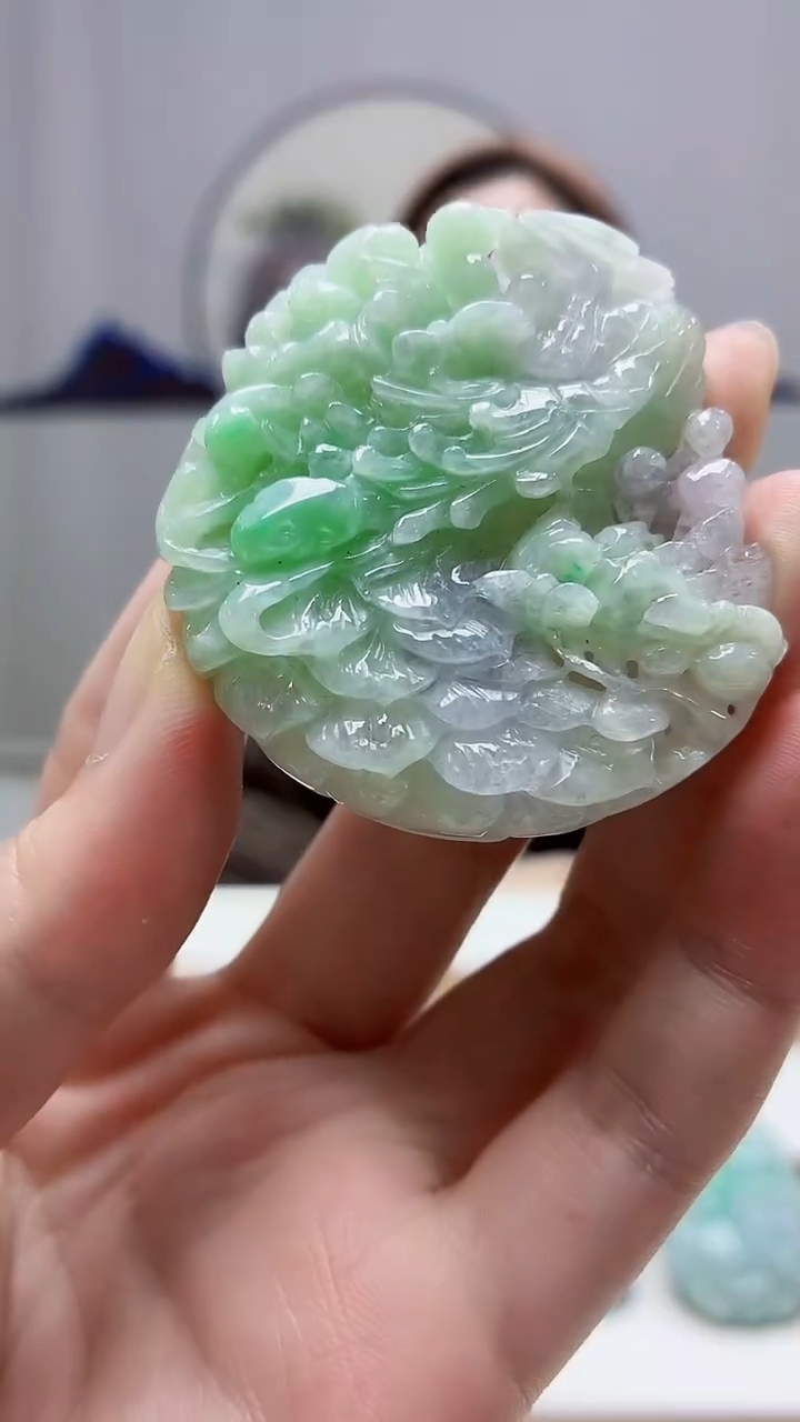 未镶嵌定制翡翠4852zm-毛货挂件9