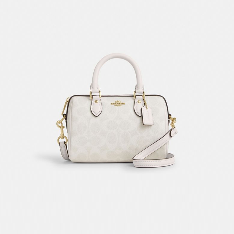 美国直邮COACH/蔻驰 女士Rowan单肩手提斜挎迷你波士顿包CW329