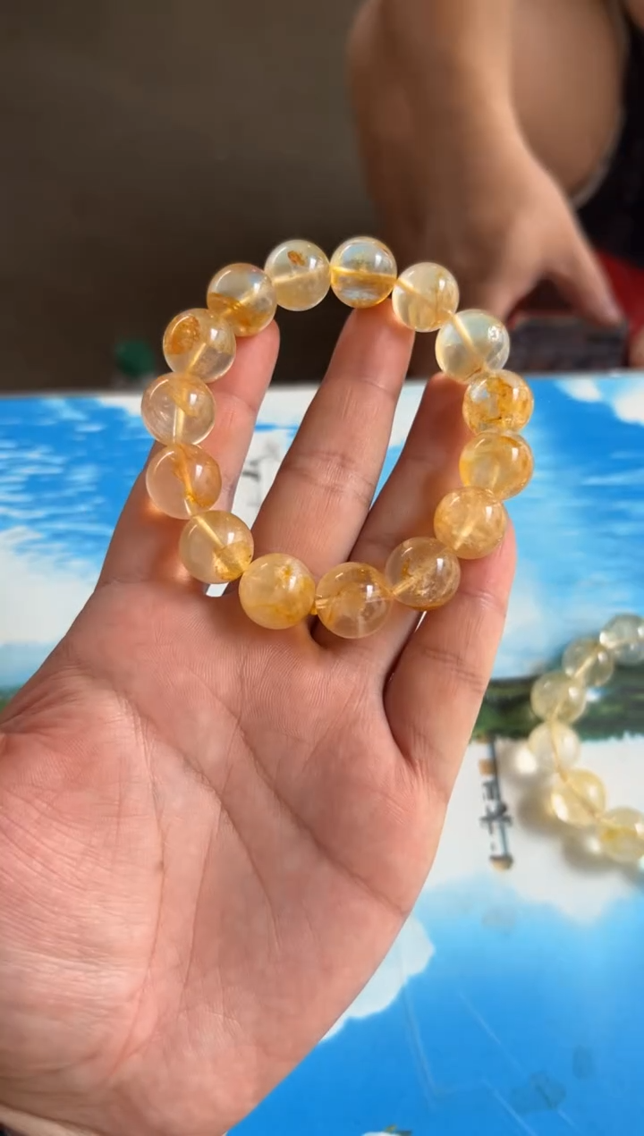 水晶珠宝半成品未镶嵌回****羊天然黄胶花水晶手串拍4单99发1