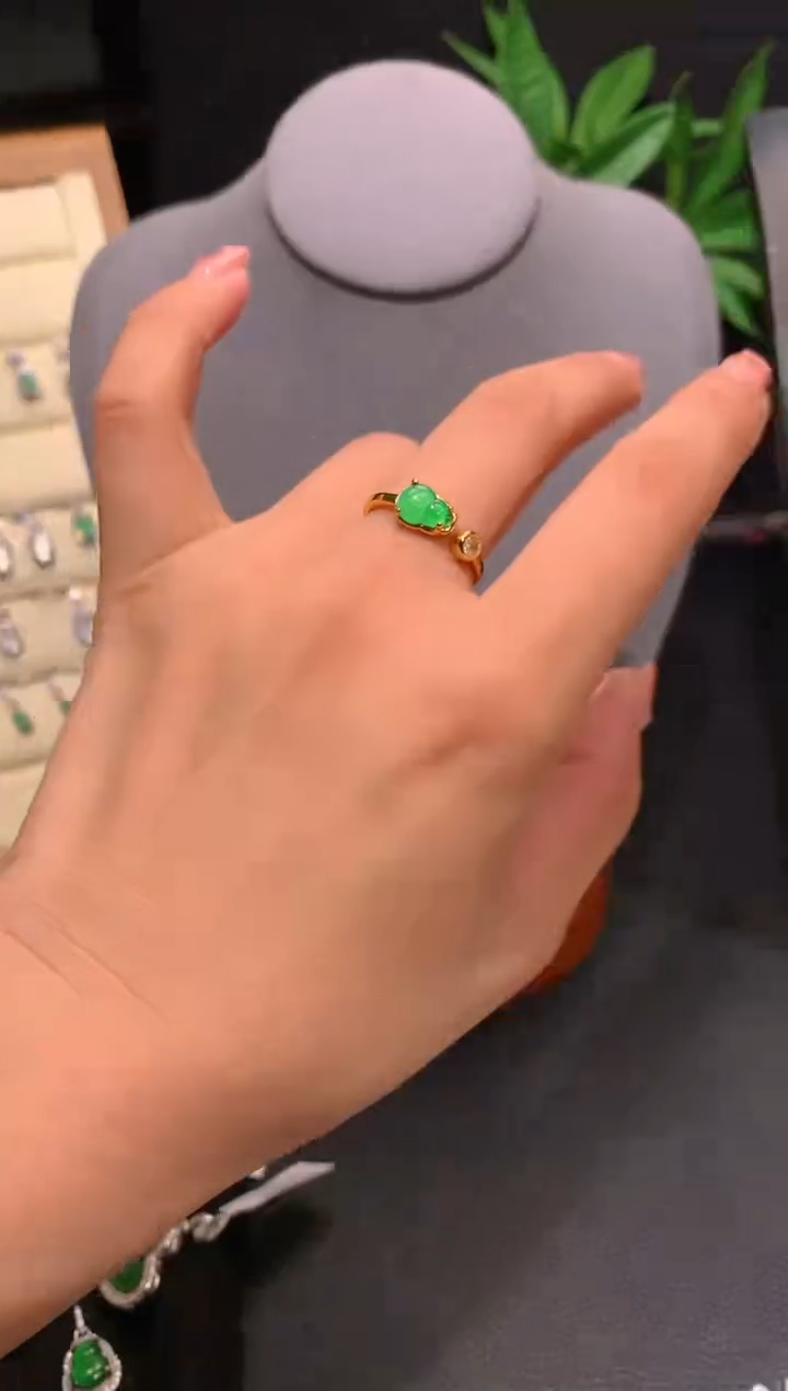 【闪购商品】翡翠戒指银S925镶嵌戒指