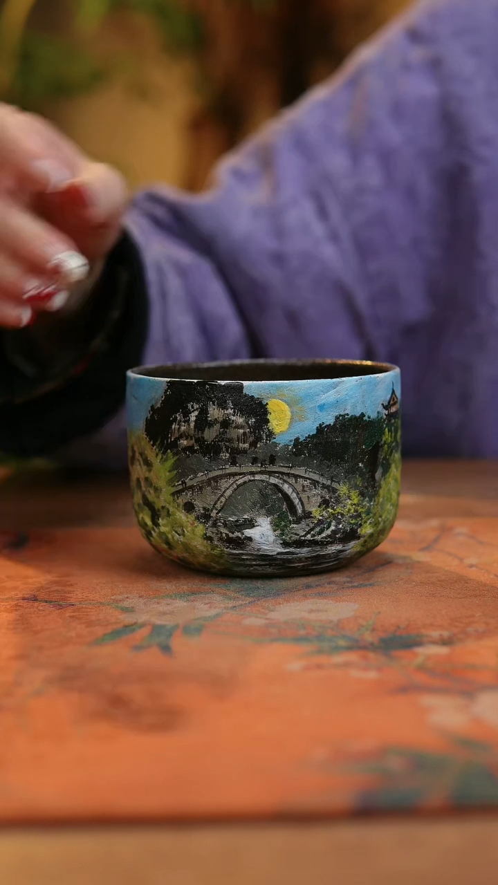 【闪购商品】瓷片1951景德镇手工手绘釉下彩高温瓷