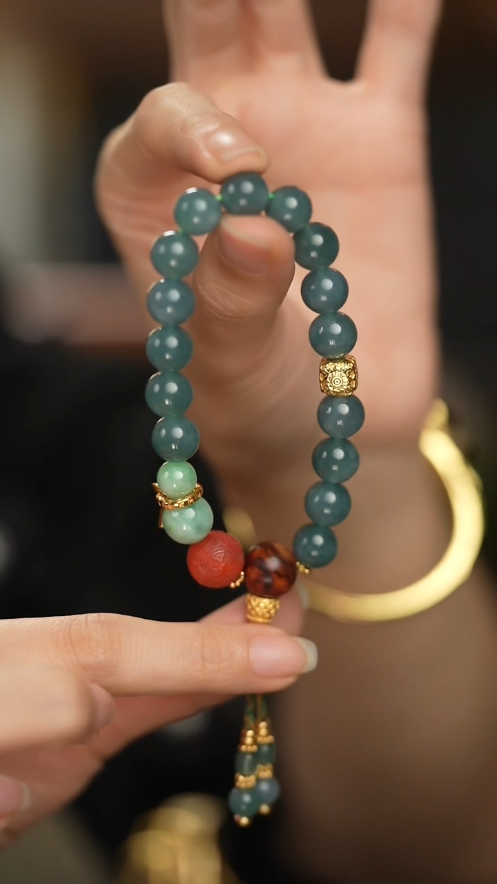 【闪购商品】翡翠手链银S925镶嵌新款