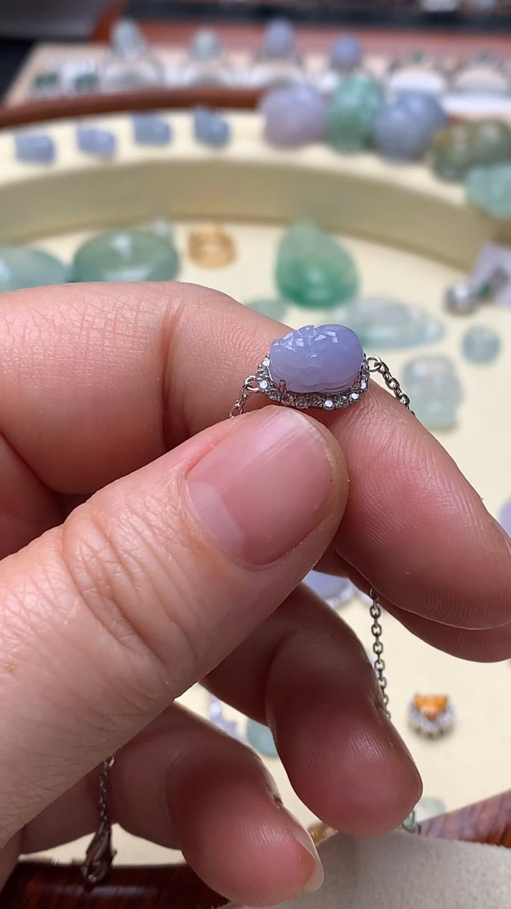 【闪购商品】翡翠手链银S925镶嵌翡翠镶嵌貔貅手链