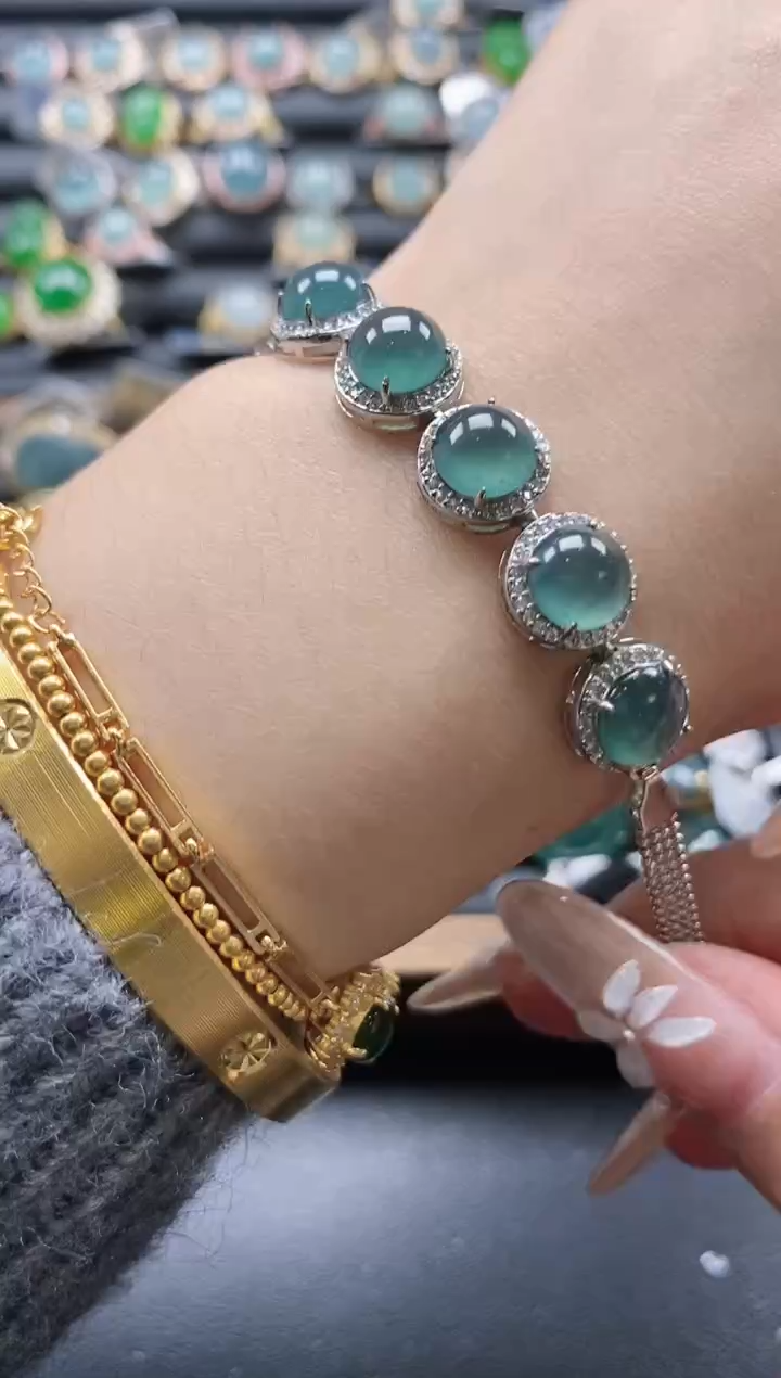 【闪购商品】翡翠戒指银S925镶嵌5151-5