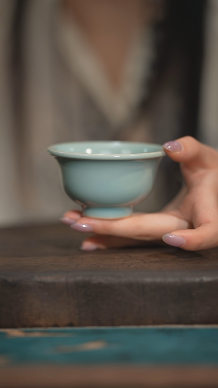 小压手杯80ml-汝瓷张海英-眉