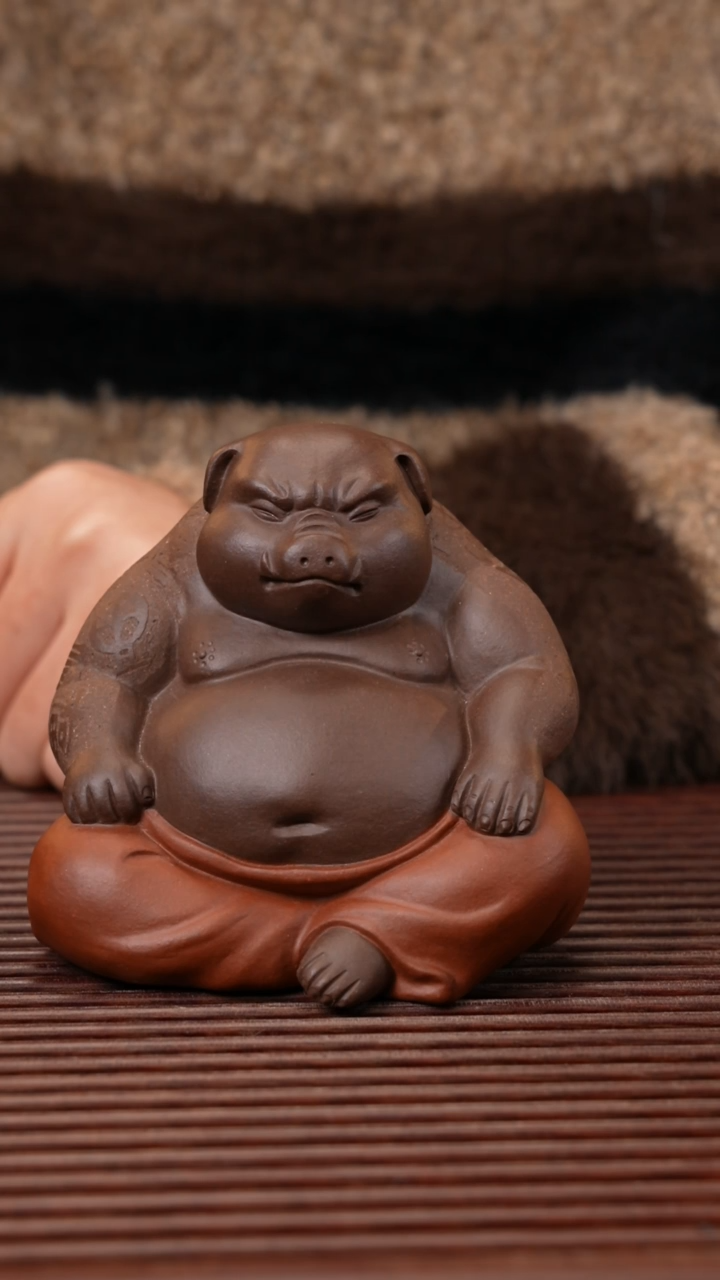 【闪购商品】紫砂茶宠小百福猪