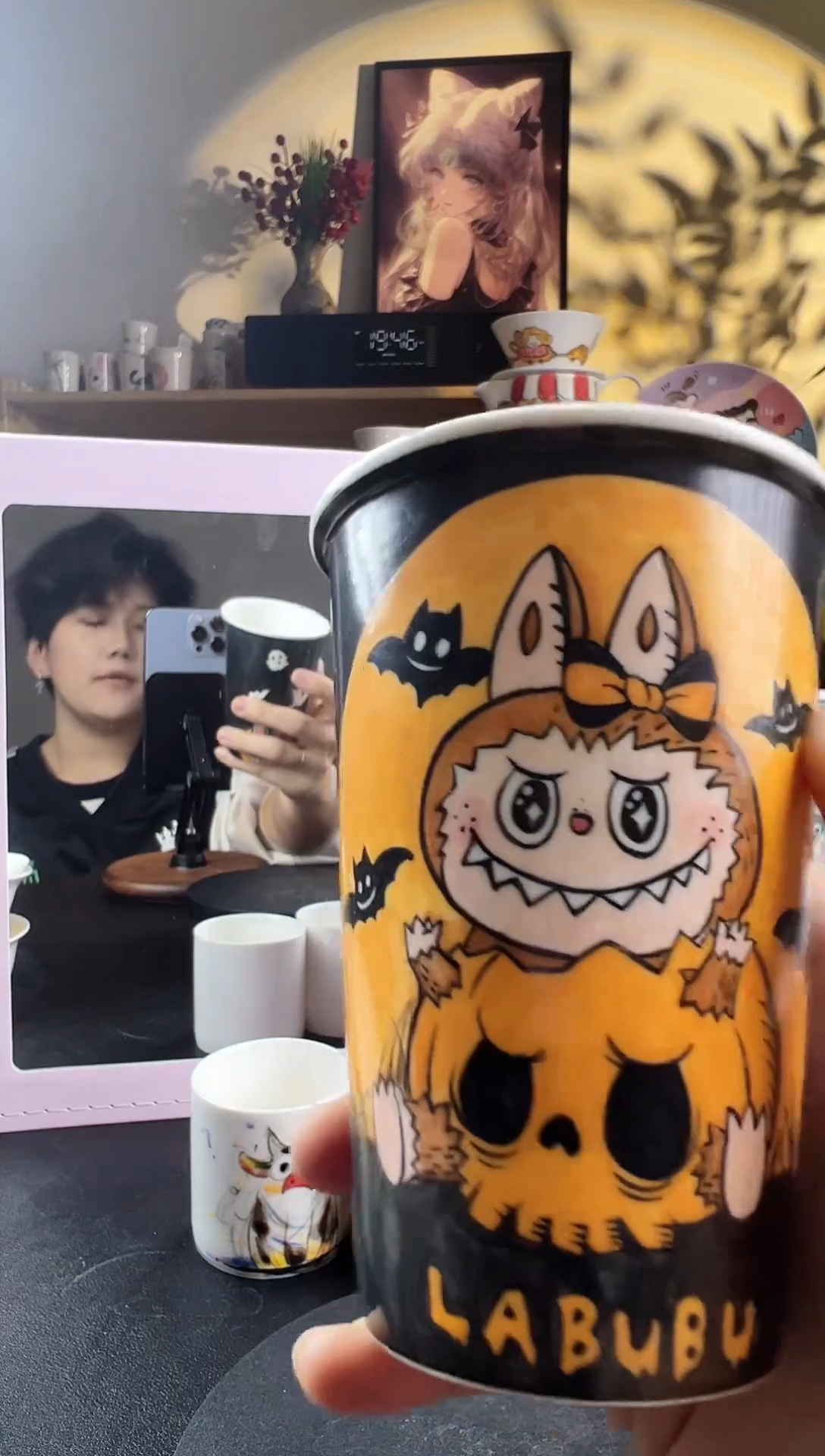 【闪购商品】摆件手工手绘陶瓷小杯杯