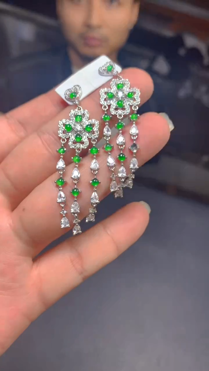 【闪购商品】翡翠耳饰未镶嵌0095512794/多样性发一