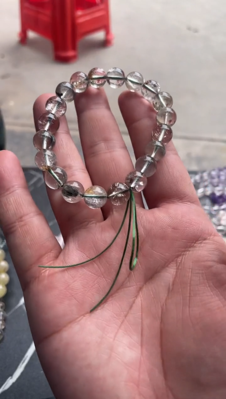 【闪购商品】水晶卡9mm未镶嵌天然四季幽灵手串拍2单99发1