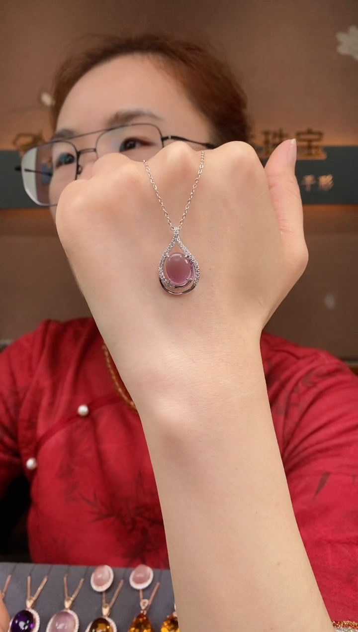 【闪购商品】紫晶紫晶吊坠银S925镶嵌紫晶吊坠