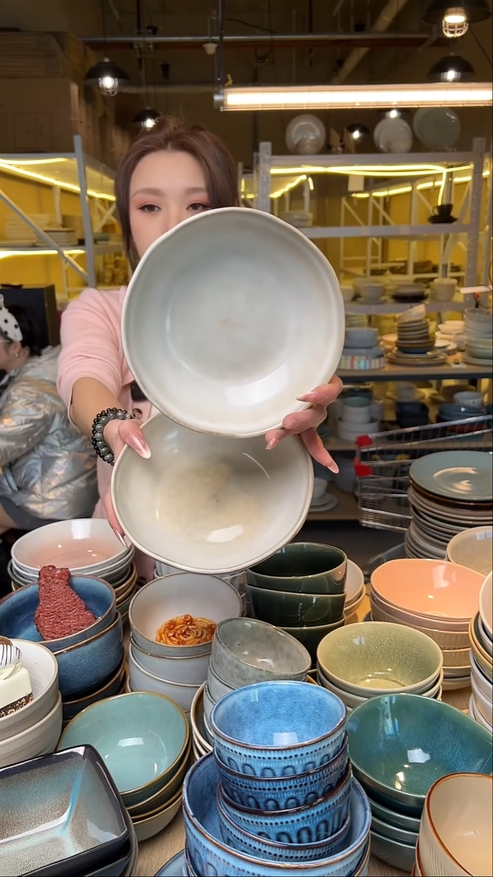 瓷75【瑕疵】外贸尾货窑变釉下彩