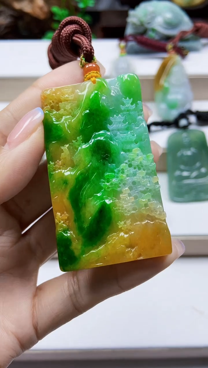 颈饰未镶嵌翡翠翡翠A货