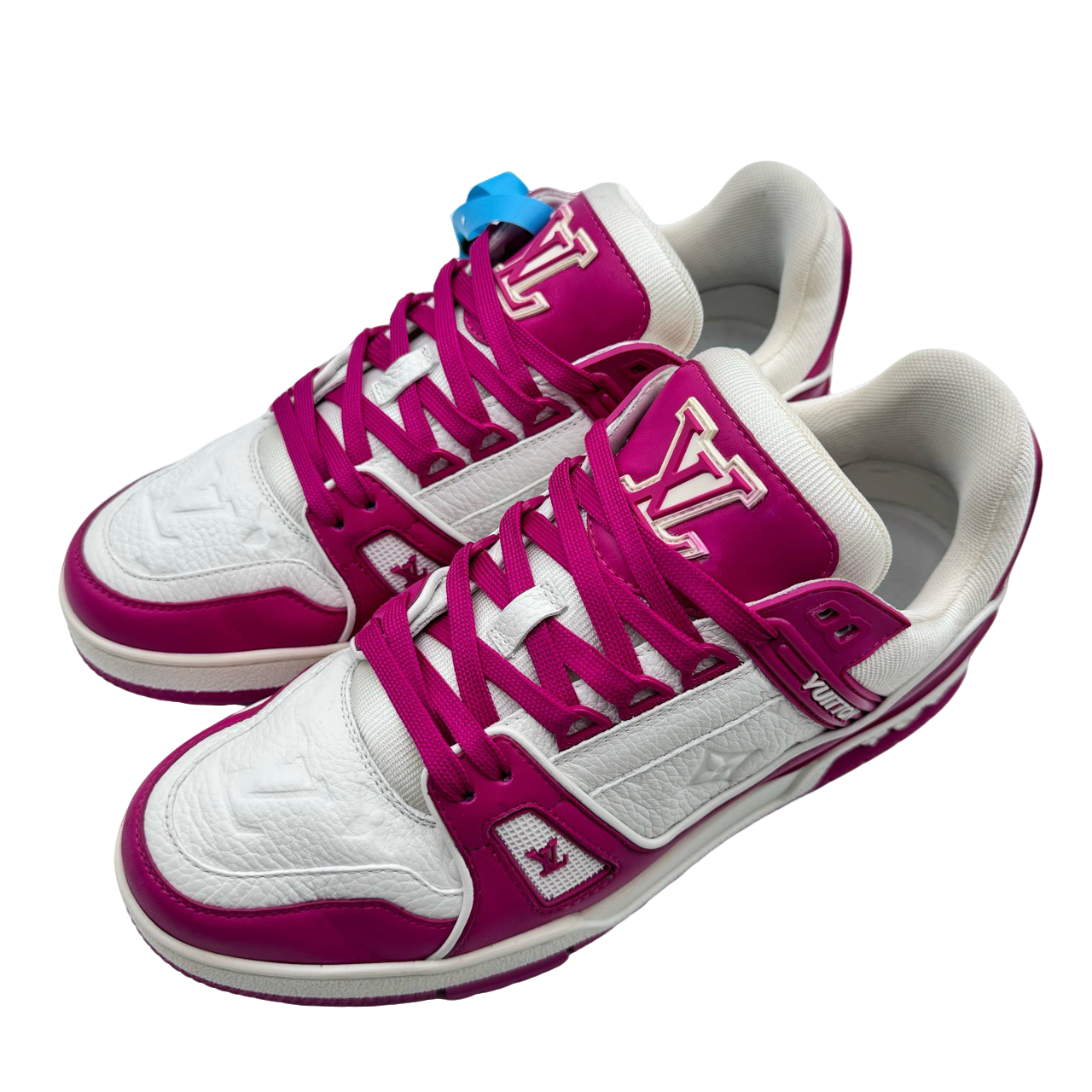 95新 LouisVuitton/路易威登 6码40码玫红色trainer98新yy210